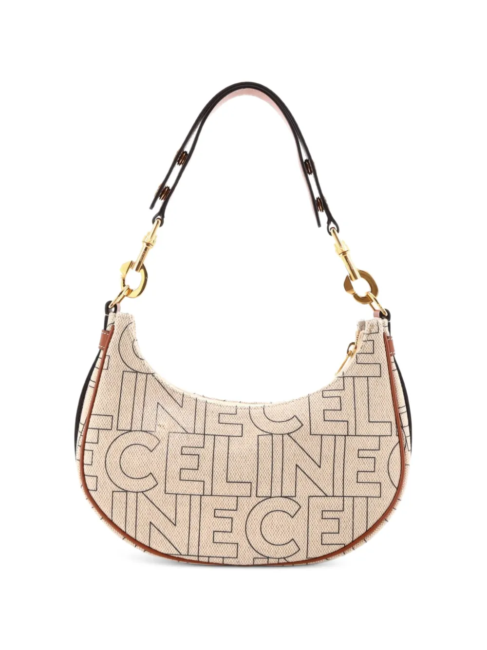 Celine Pre-Owned Ava Bag Logo All Over Textile Medium shoulder bag - Marrone
