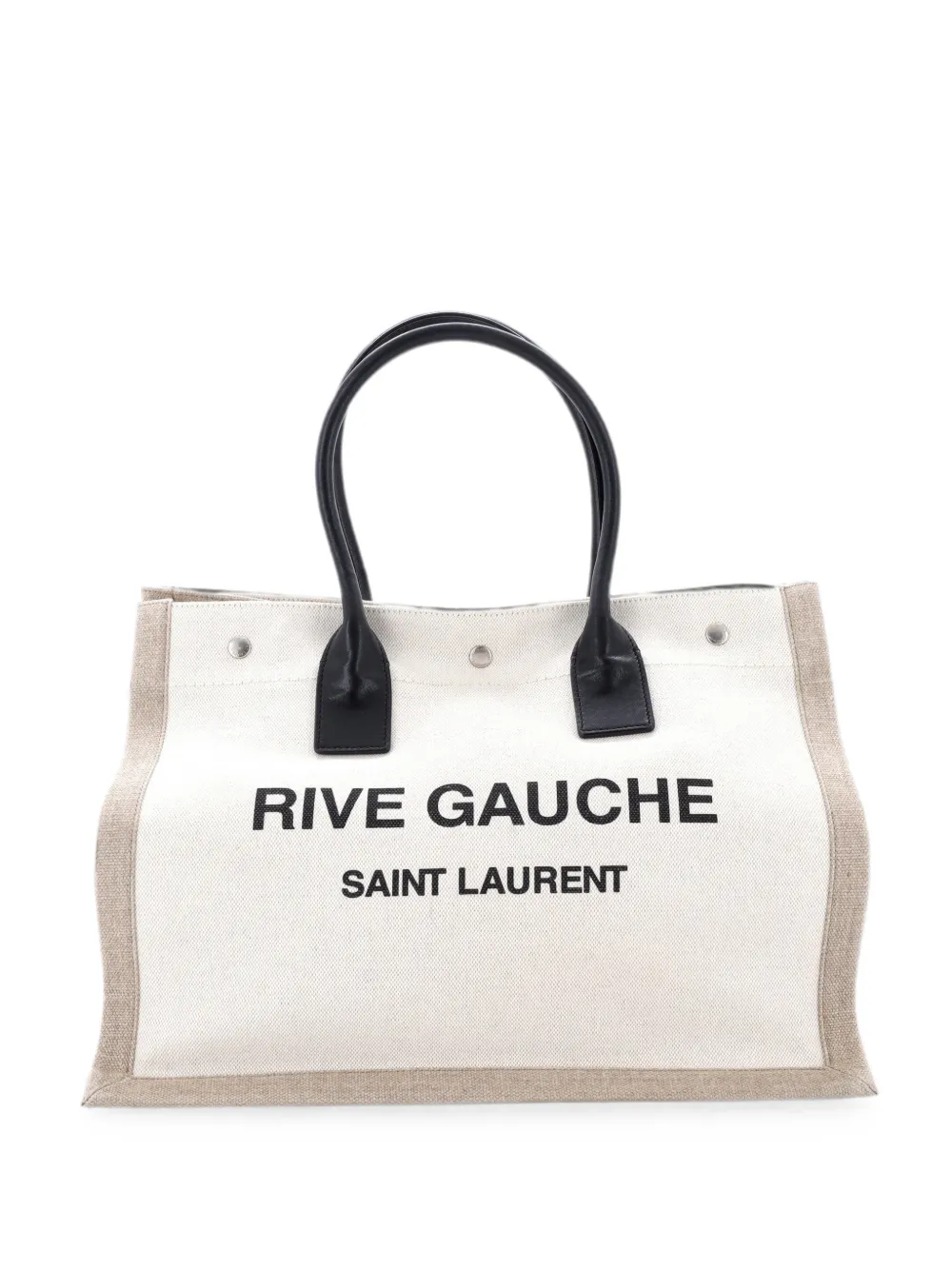 Saint Laurent Pre-Owned Rive Gauche Shopper Canvas Small tote bag - Toni neutri