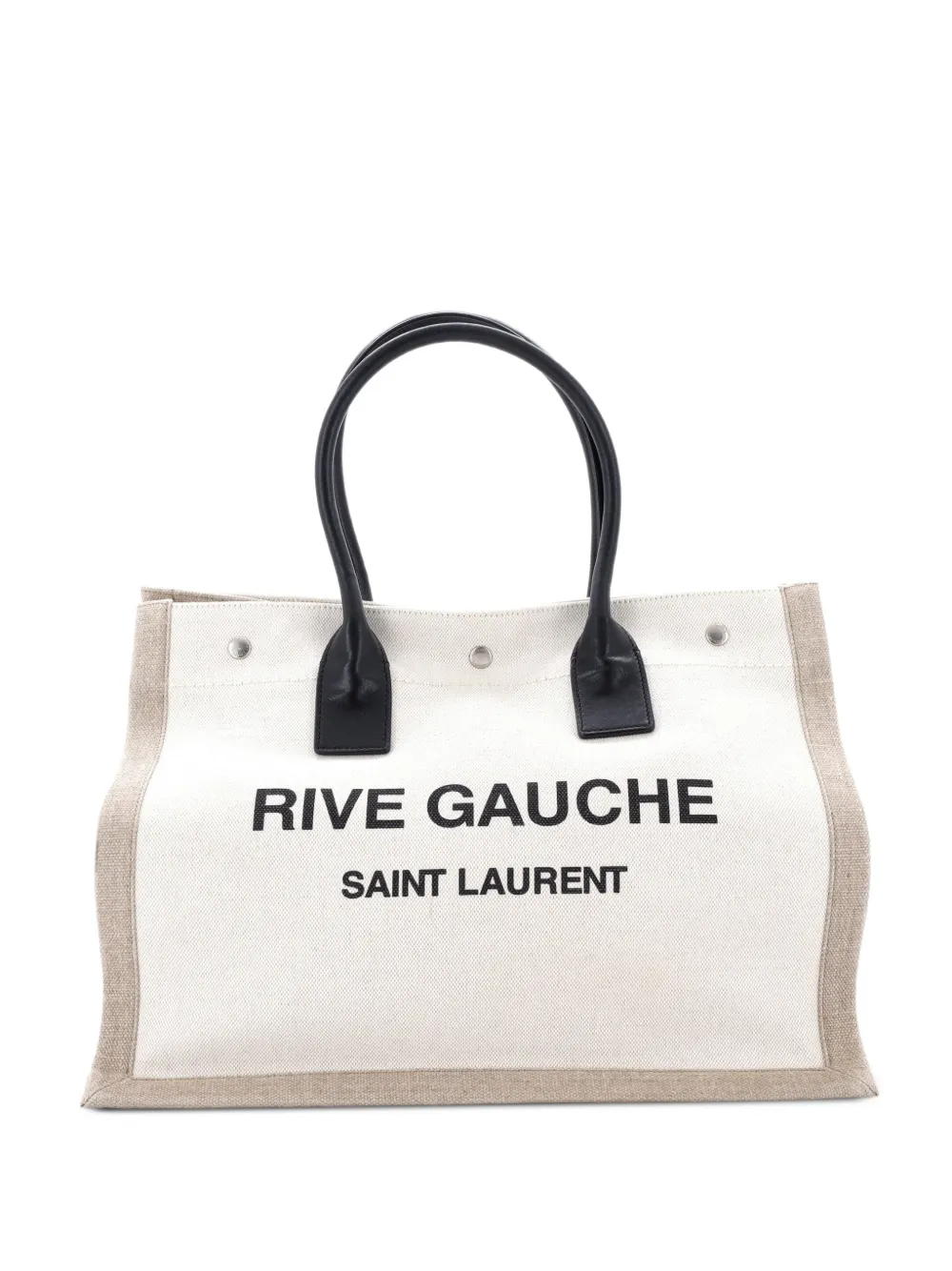 Saint Laurent Pre-Owned Rive Gauche Shopper Canvas Small tote bag - Toni neutri