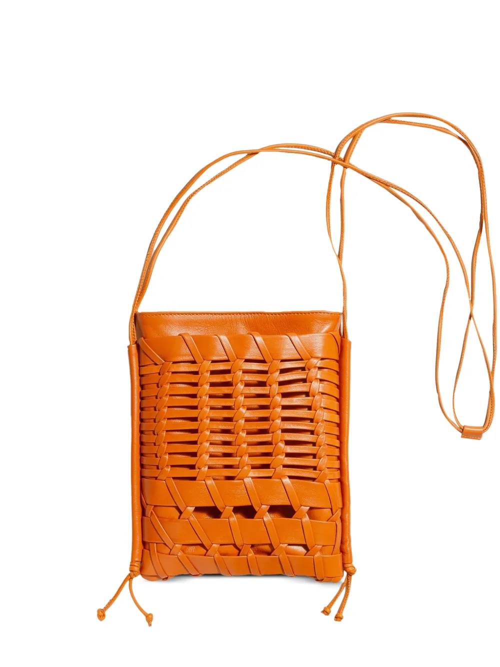 Hereu Trena woven-pocket cross body bag - Orange