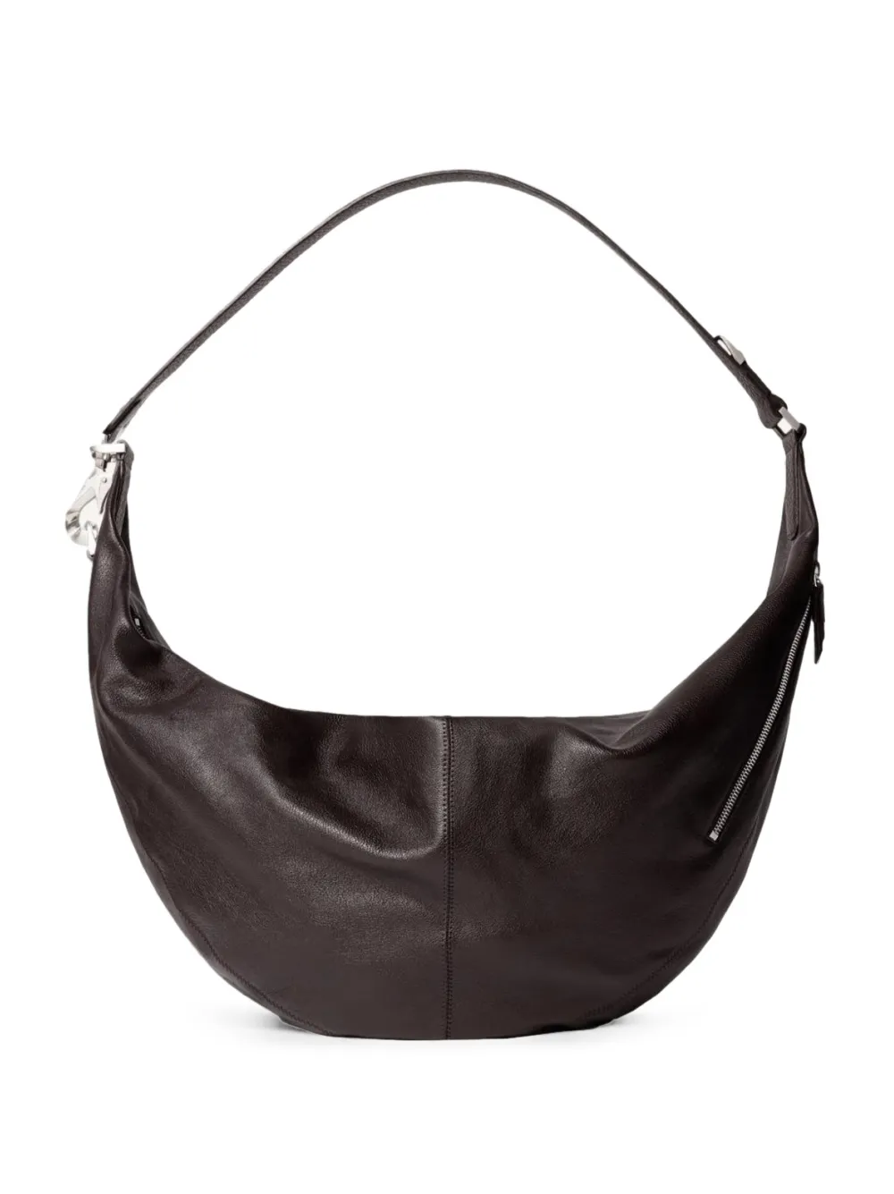 LEMAIRE large Quiver Clip bag in leather - Braun