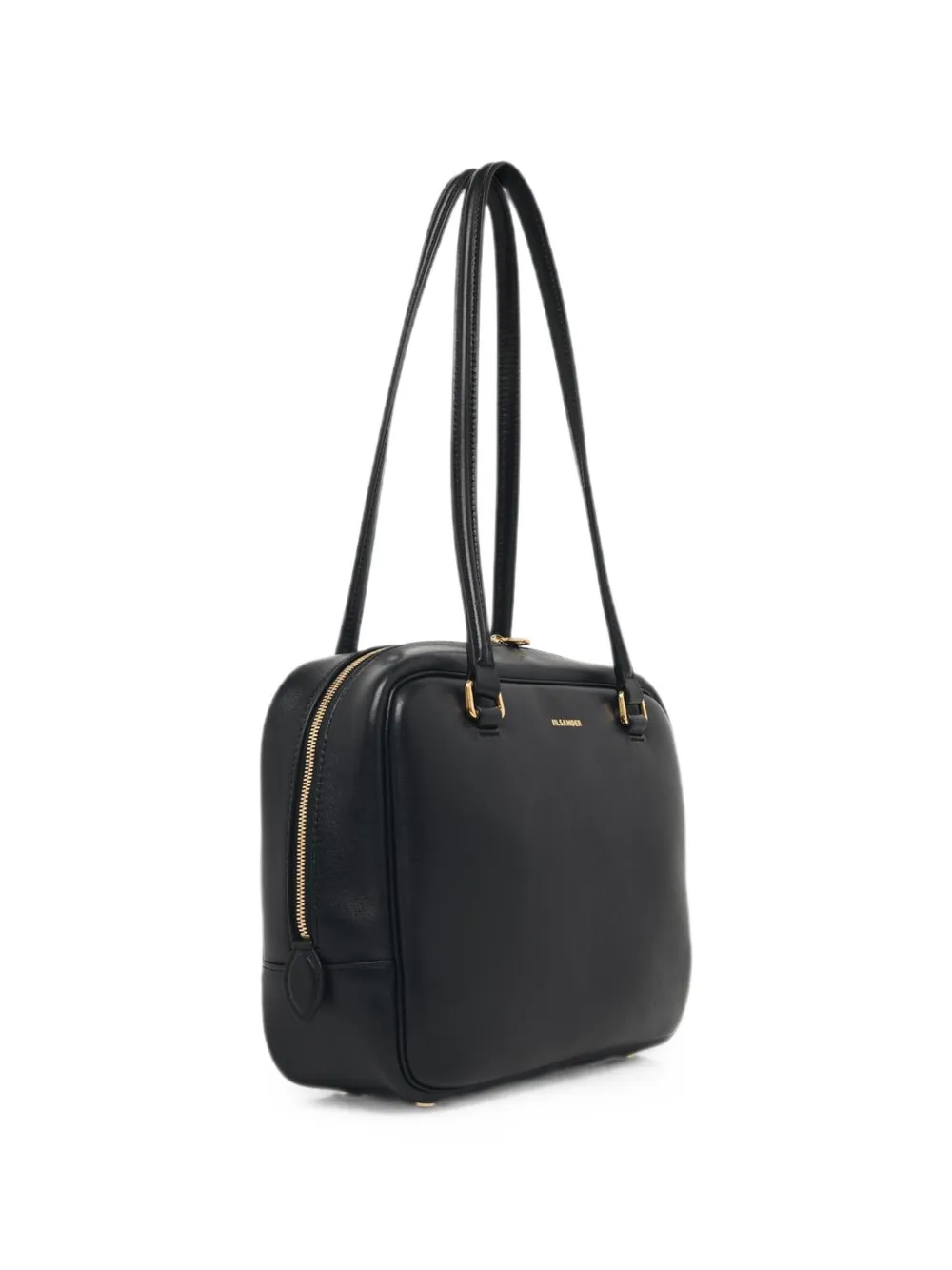 Jil Sander Vision medium leren schoudertas Zwart