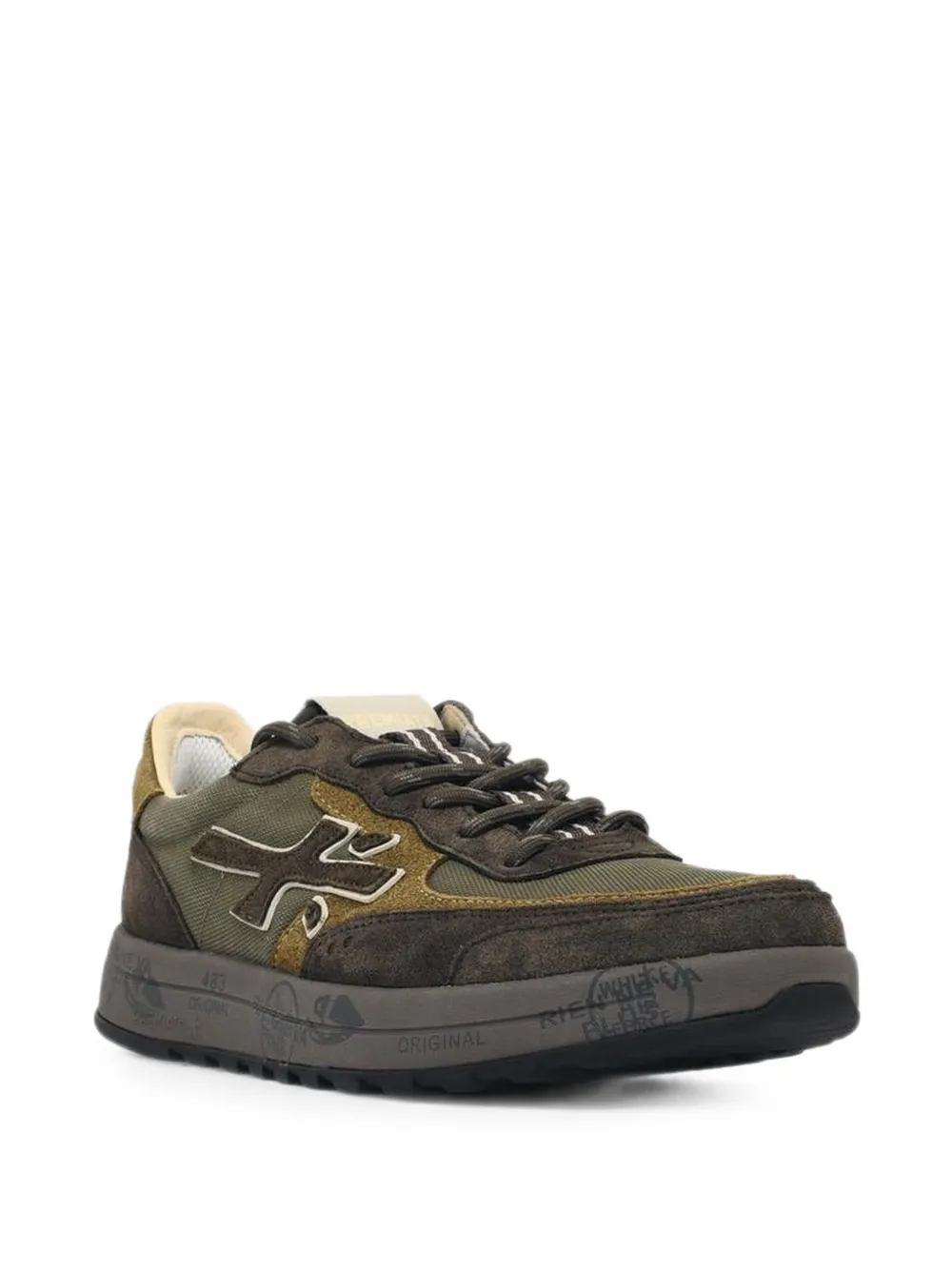 Premiata Nous panelled sneakers Bruin