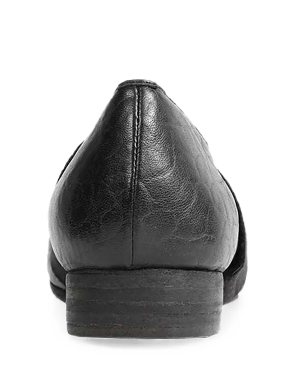 Uma Wang leather elasticated flats pumps Zwart