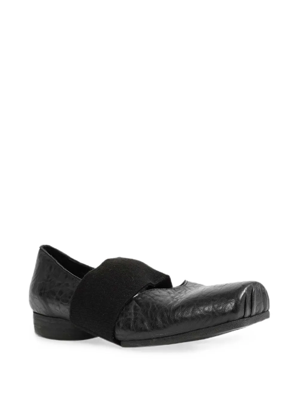 Uma Wang leather elasticated flats pumps Zwart