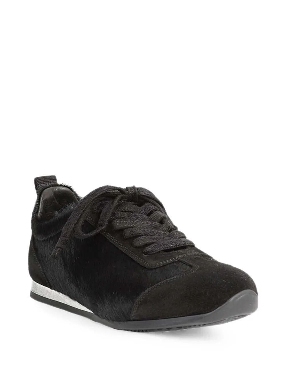 Uma Wang Suède sneakers met kalfshaar Zwart