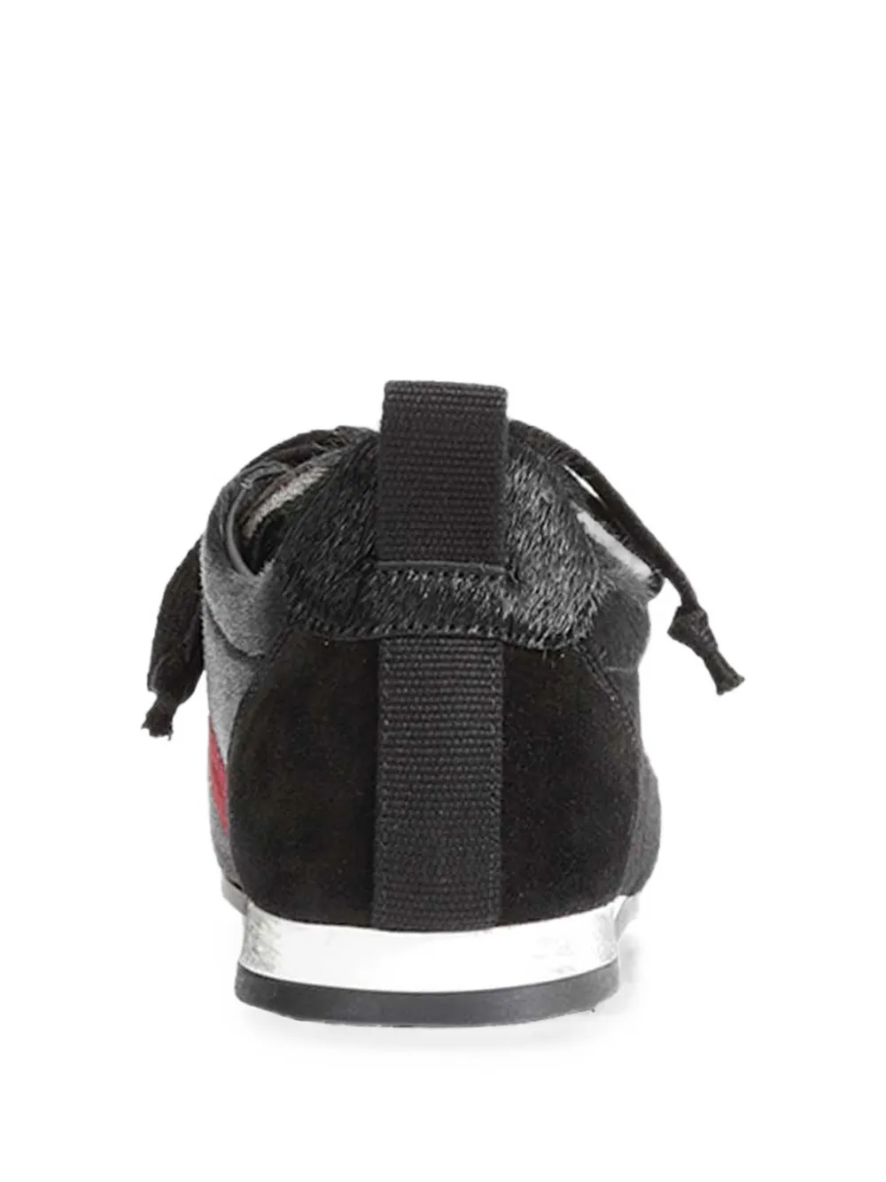 Uma Wang Suède sneakers met kalfshaar Zwart