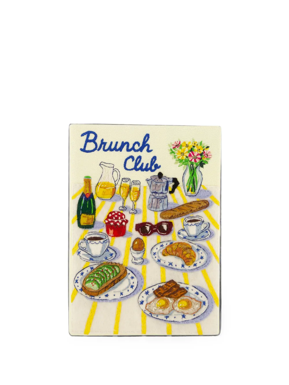 Olympia Le-Tan Brunch Club embroidered clutch bag - Giallo