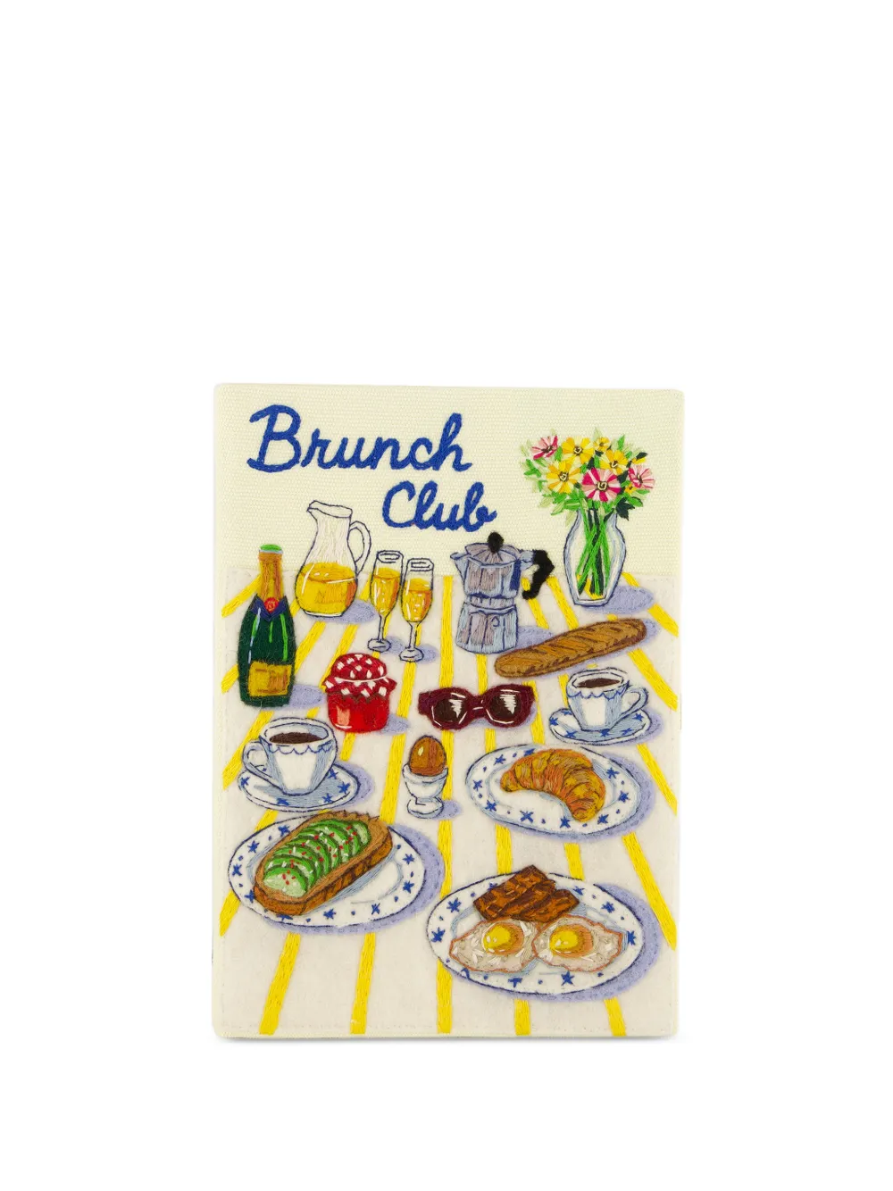 Olympia Le-Tan Brunch Club embroidered clutch bag - Giallo