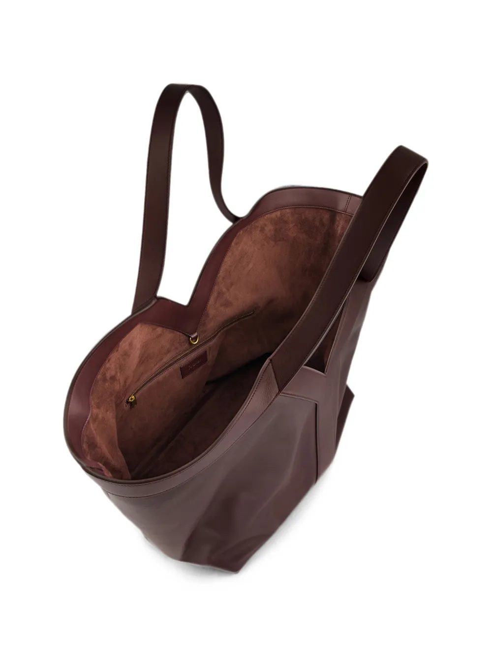 Saint Laurent Y leren shopper Bruin