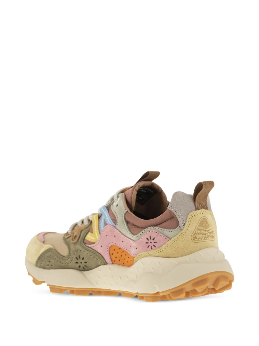 FLOWER MOUNTAIN Yamano 3 suede-panelled sneakers Beige