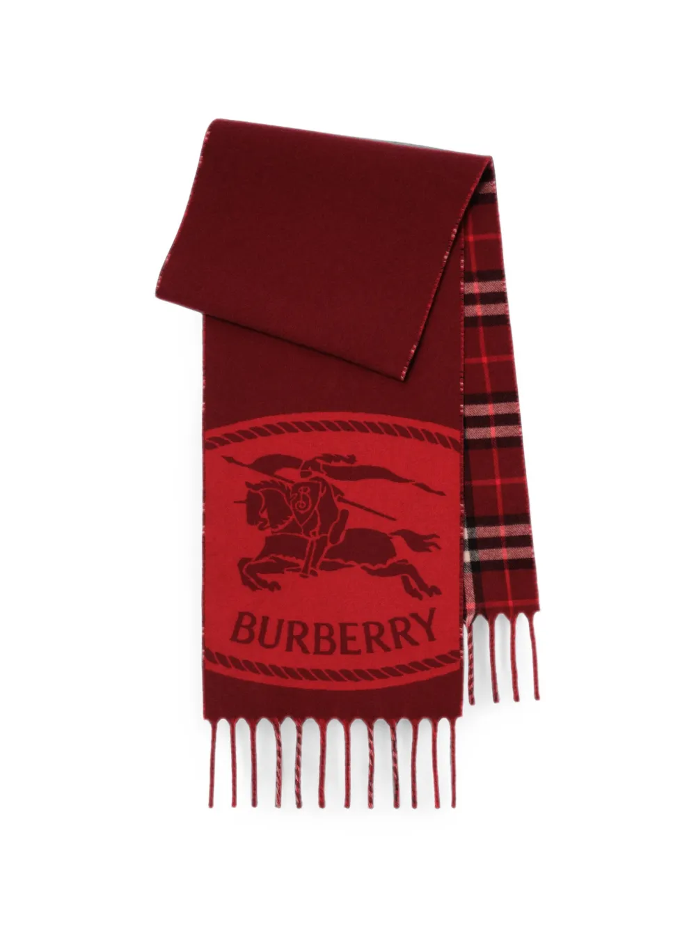 Burberry Knight omkeerbare sjaal Rood