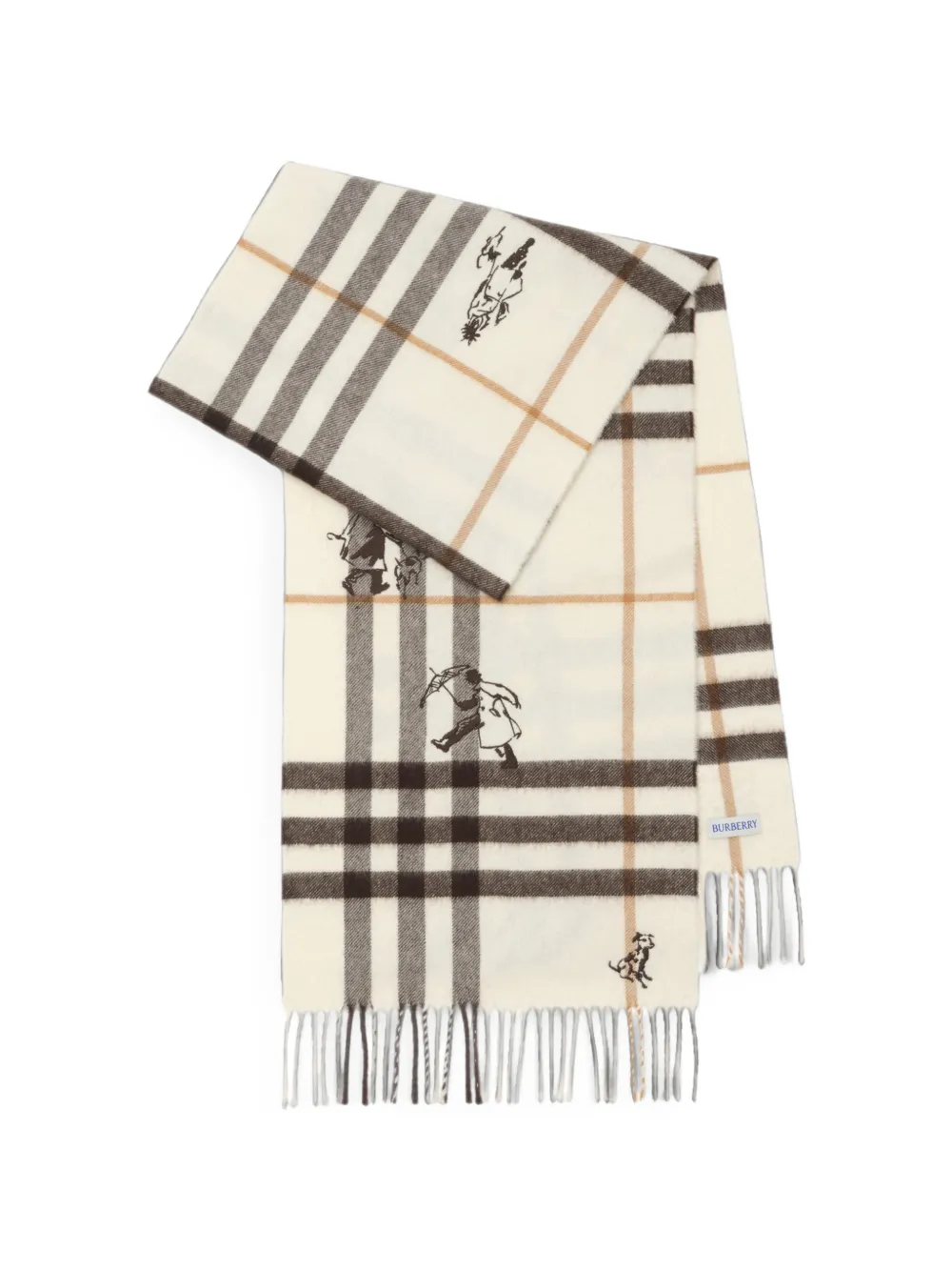 Burberry Check mates kasjmier sjaal Beige