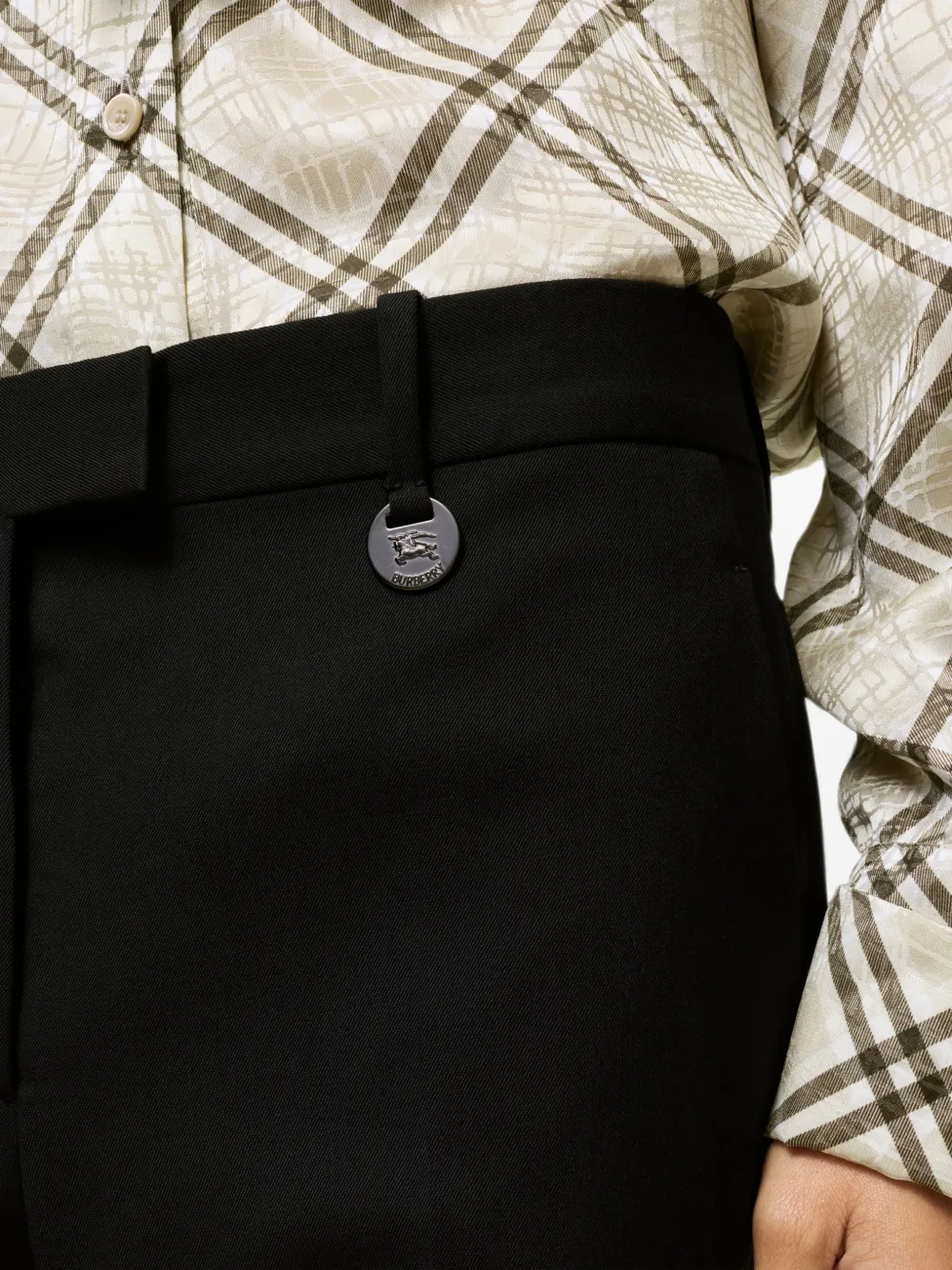 Burberry Wollen broek Zwart
