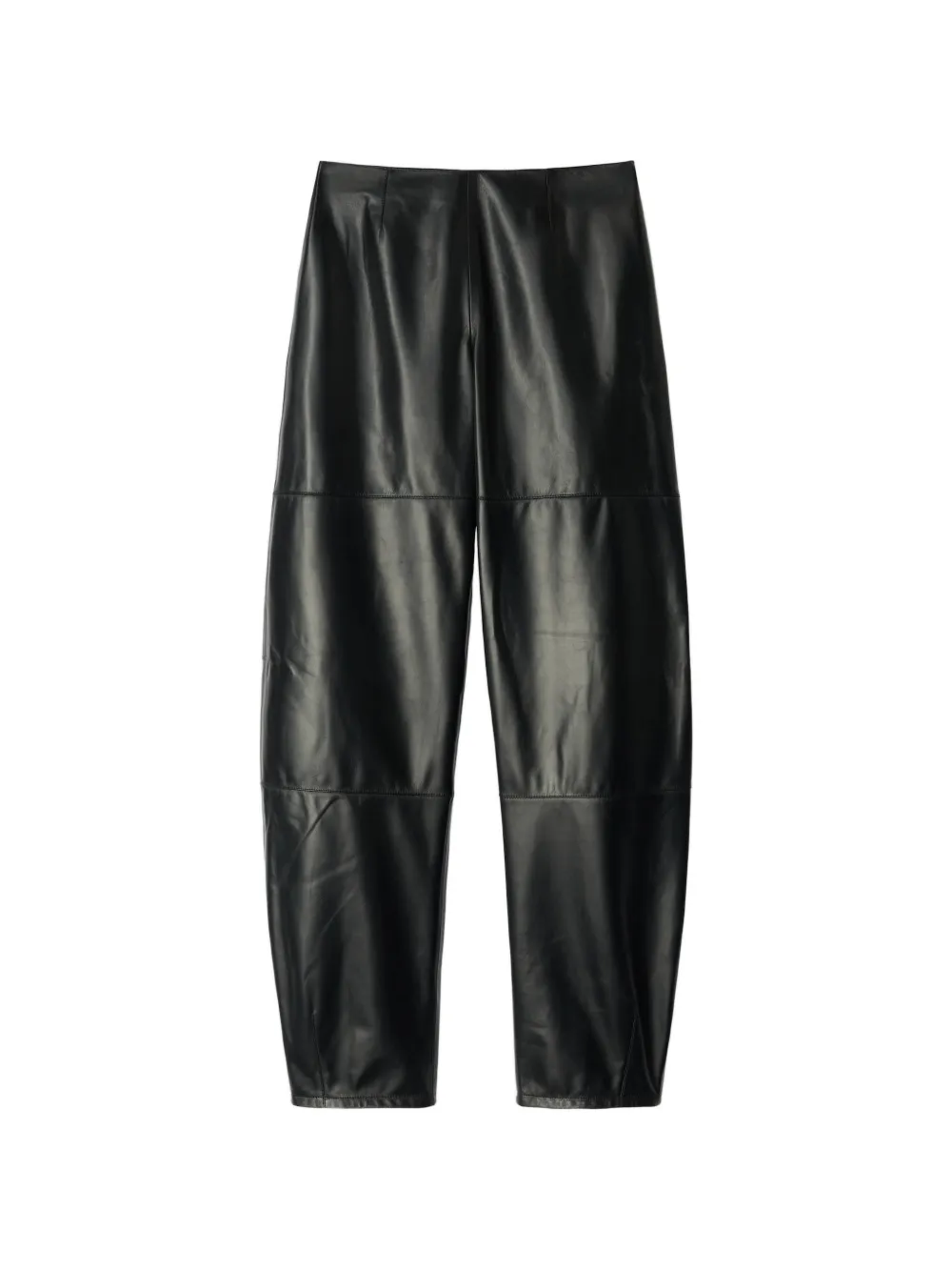 RETORI barrel-fit leather trousers