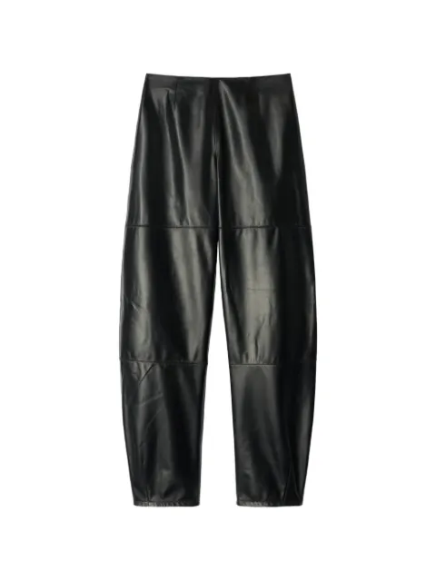 RETORI barrel-fit leather trousers
