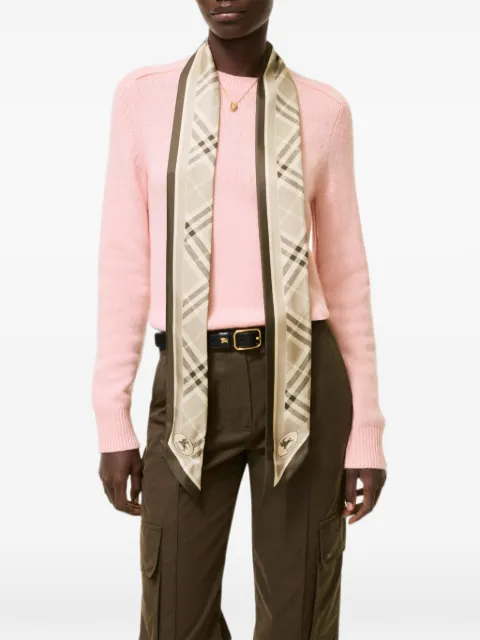 Burberry skinny Check silk scarf