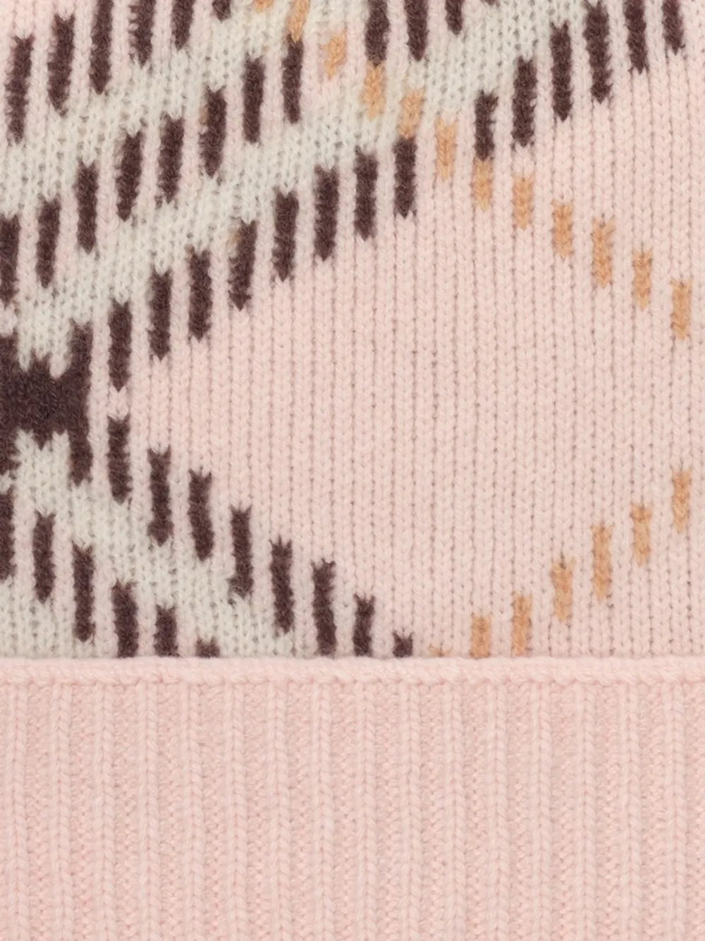 Burberry Check cashmere-blend beanie Roze