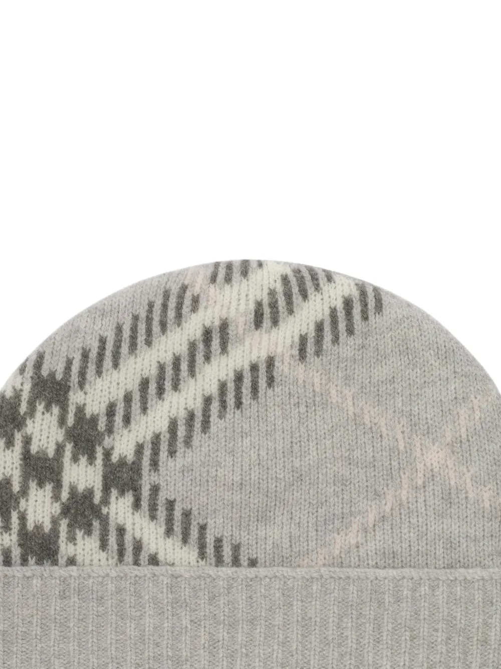 Burberry Geruite muts van kasjmierblend Grijs