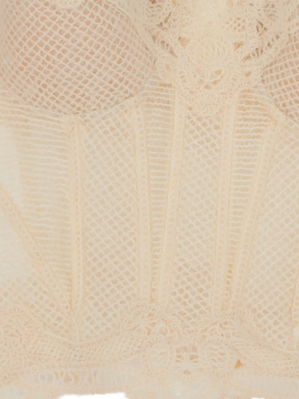 Ermanno Scervino lace-trim corset top Beige