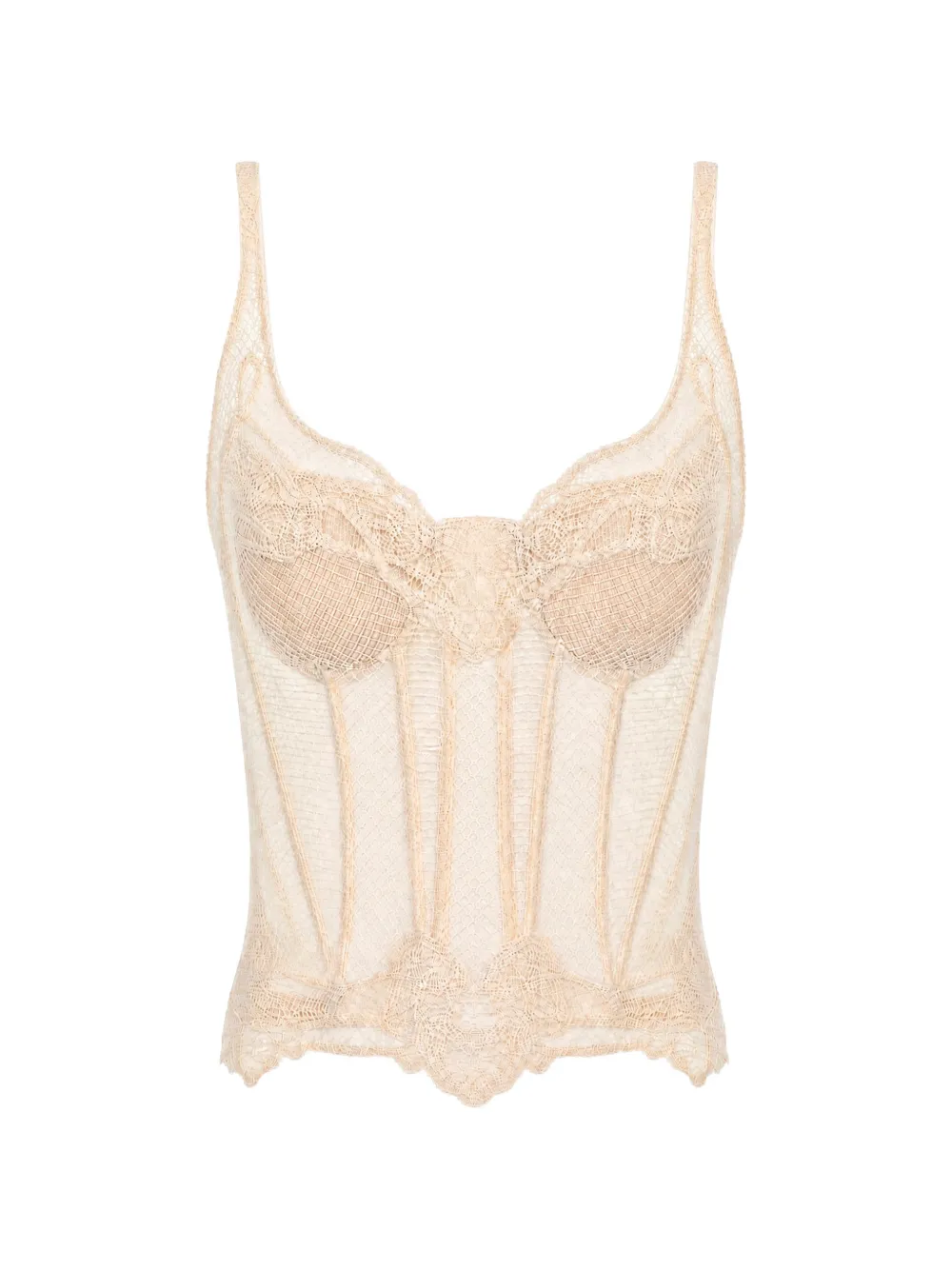 Ermanno Scervino lace-trim corset top
