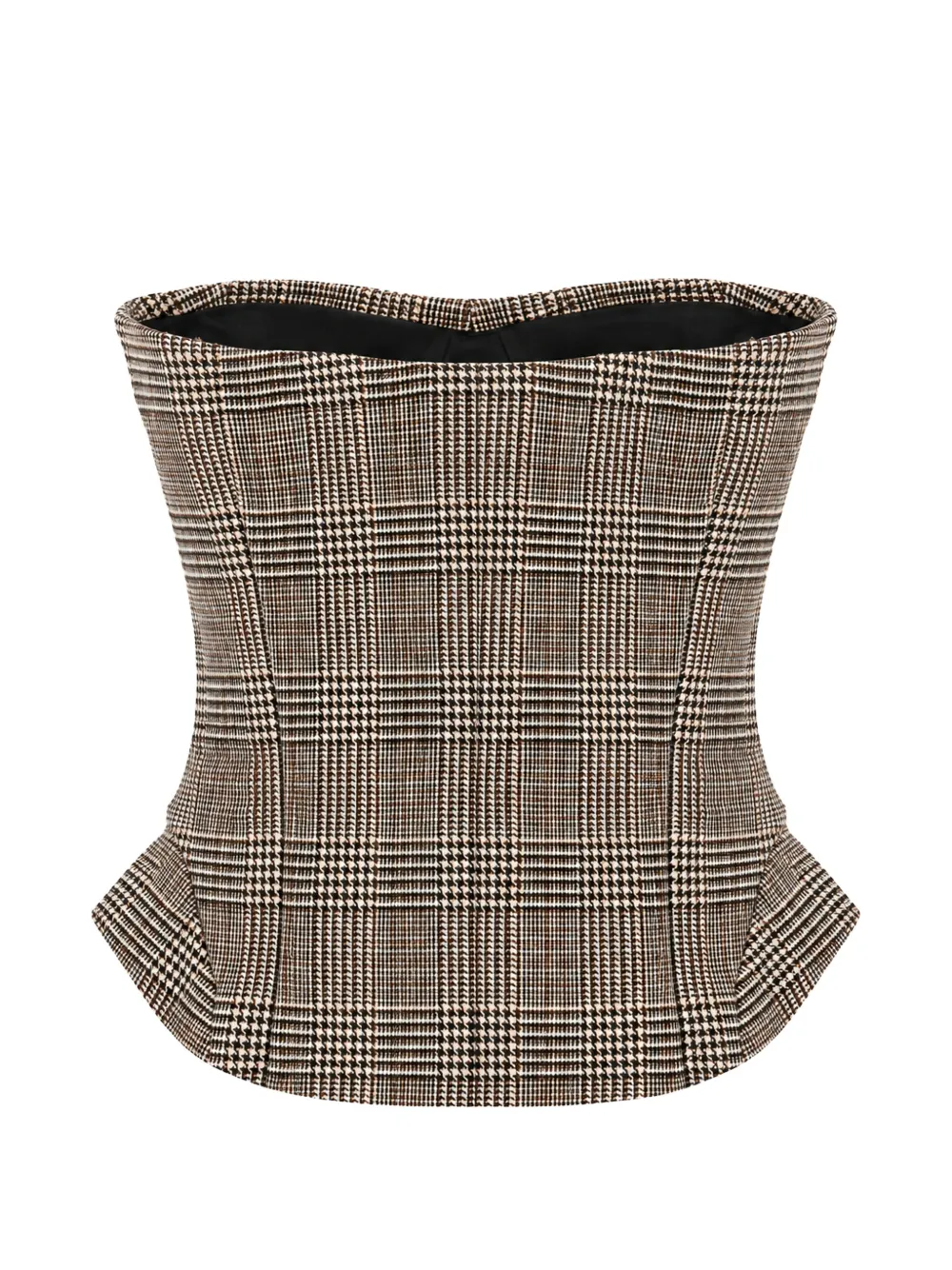 Ermanno Scervino check bustier top Bruin