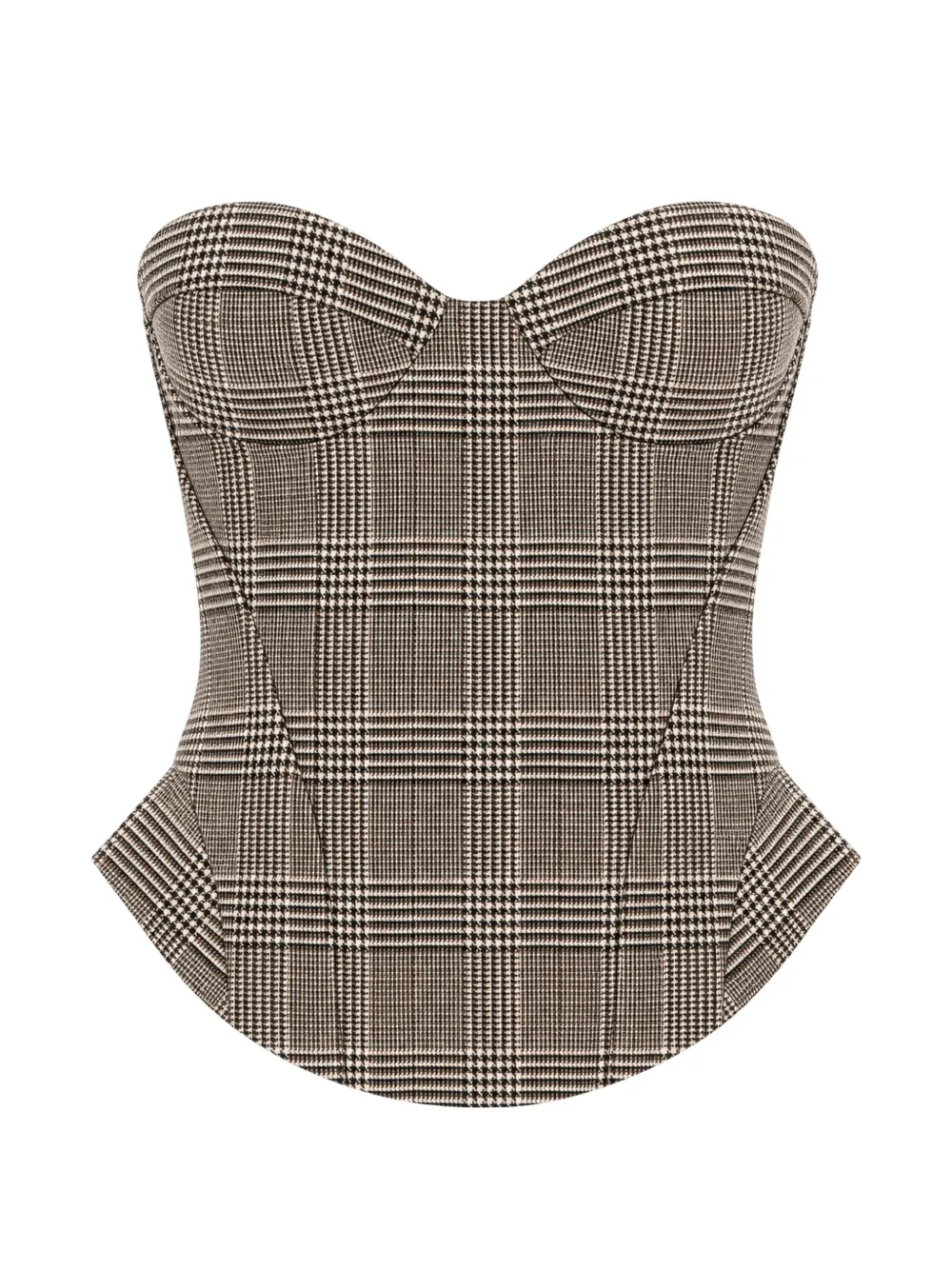Ermanno Scervino check bustier top Bruin