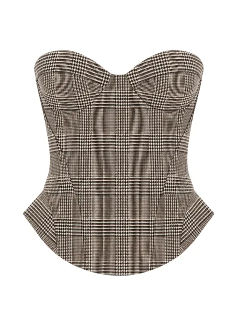Ermanno Scervino top estilo bustier a cuadros
