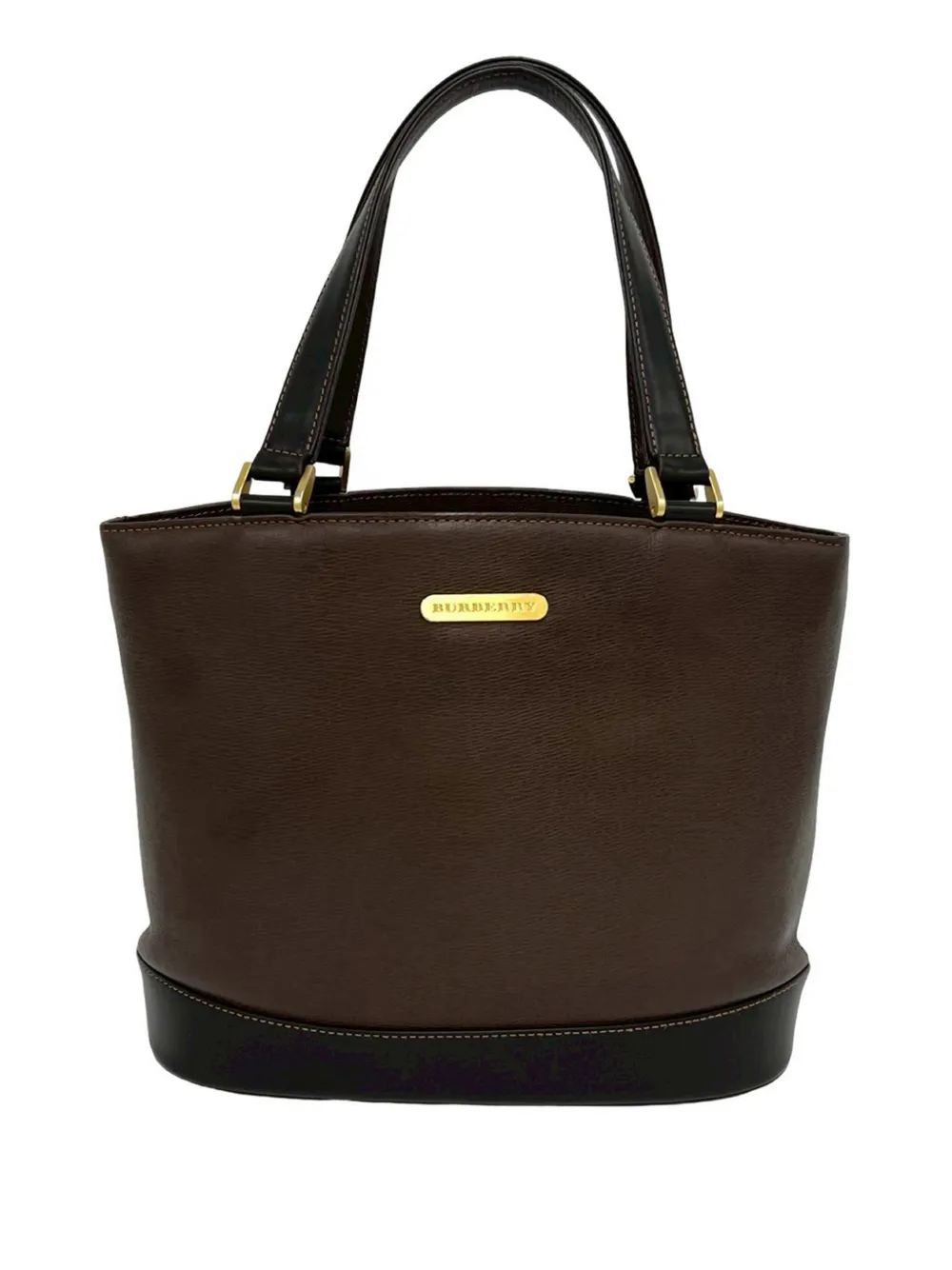 Burberry Pre-Owned 2000-2017 Leather bucket bag - Braun