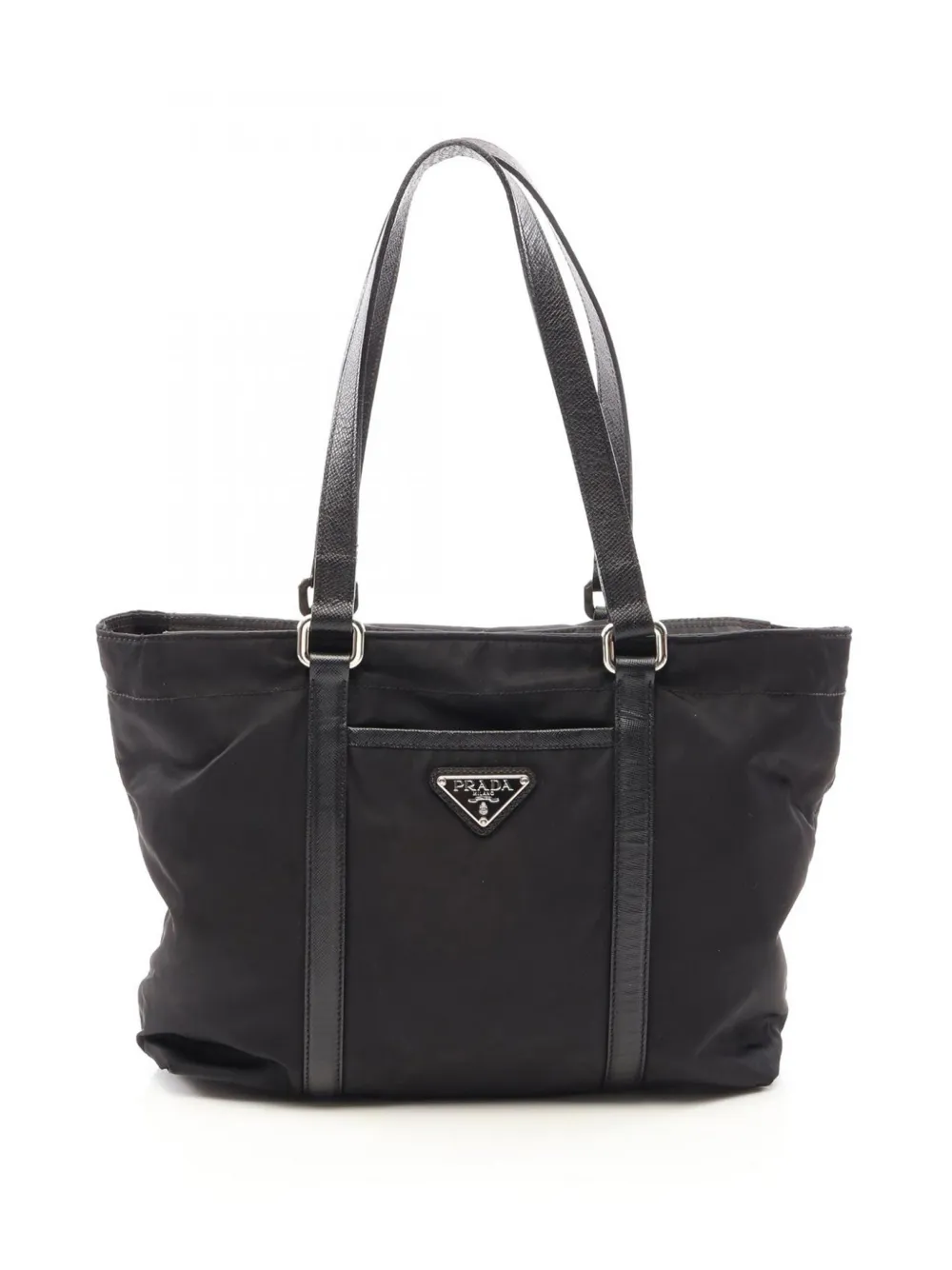 Prada Pre-Owned 2013-2026 Saffiano Trimmed Tessuto tote bag - Schwarz