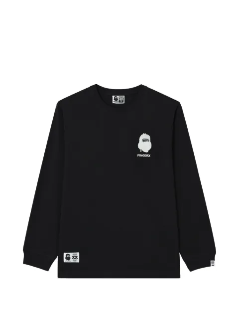 FINGERCROXX x A Bathing Ape logo-print long-sleeve T-shirt