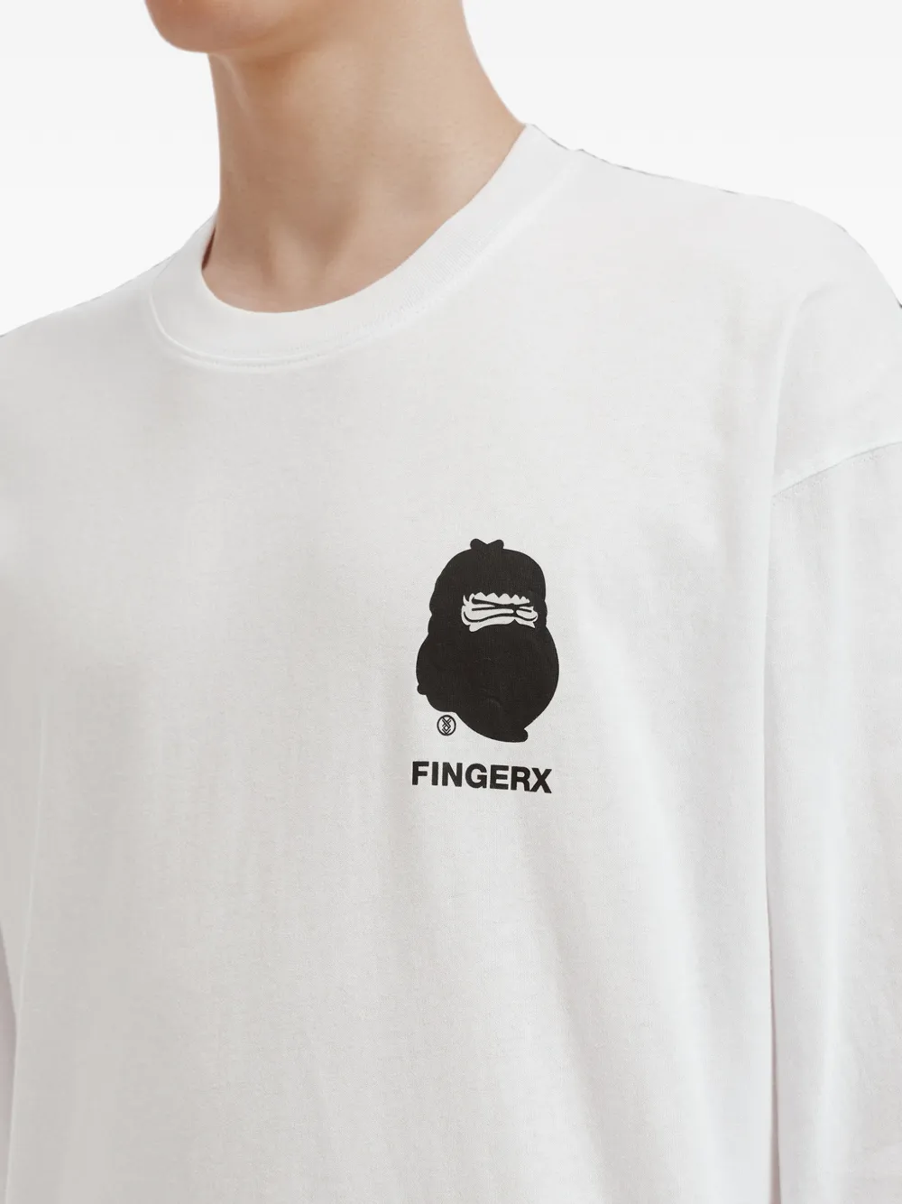 FINGERCROXX T-shirt met logoprint Wit