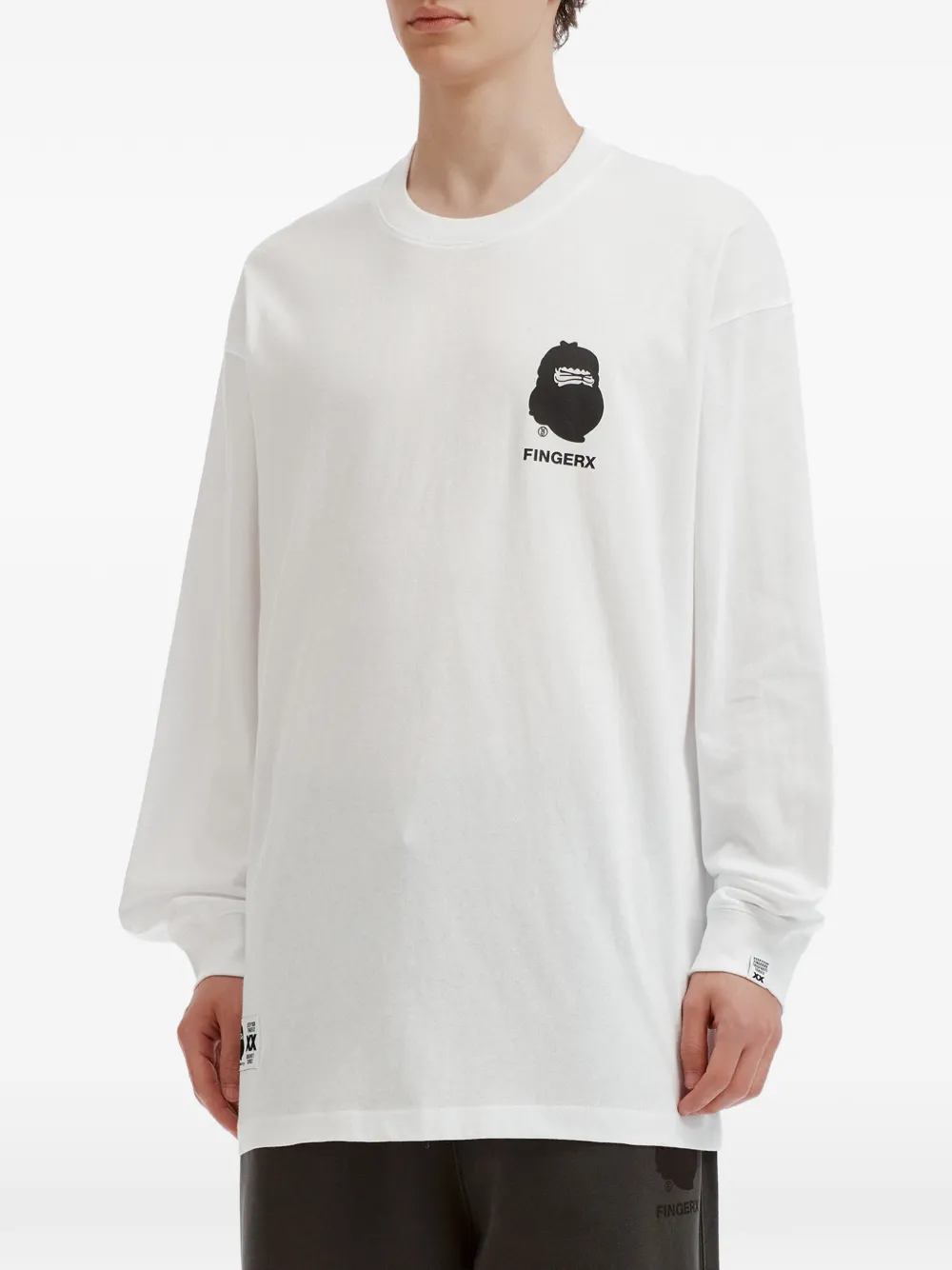 FINGERCROXX T-shirt met logoprint Wit