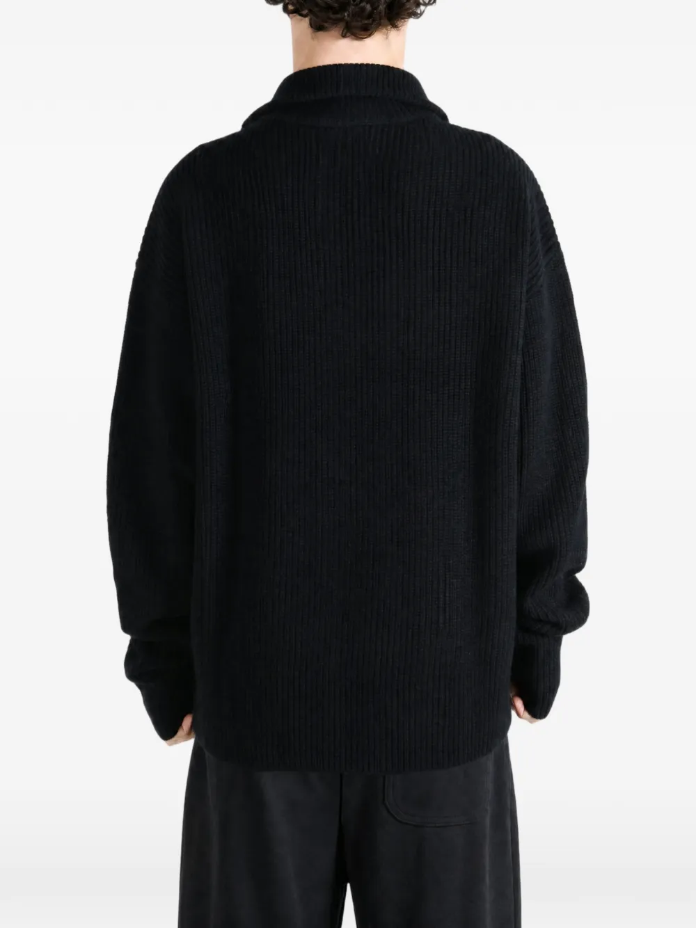 extreme cashmere Ribgebreide trui Zwart