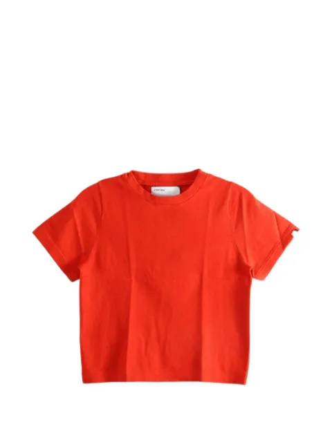 extreme cashmere Tina short-sleeve cropped T-shirt