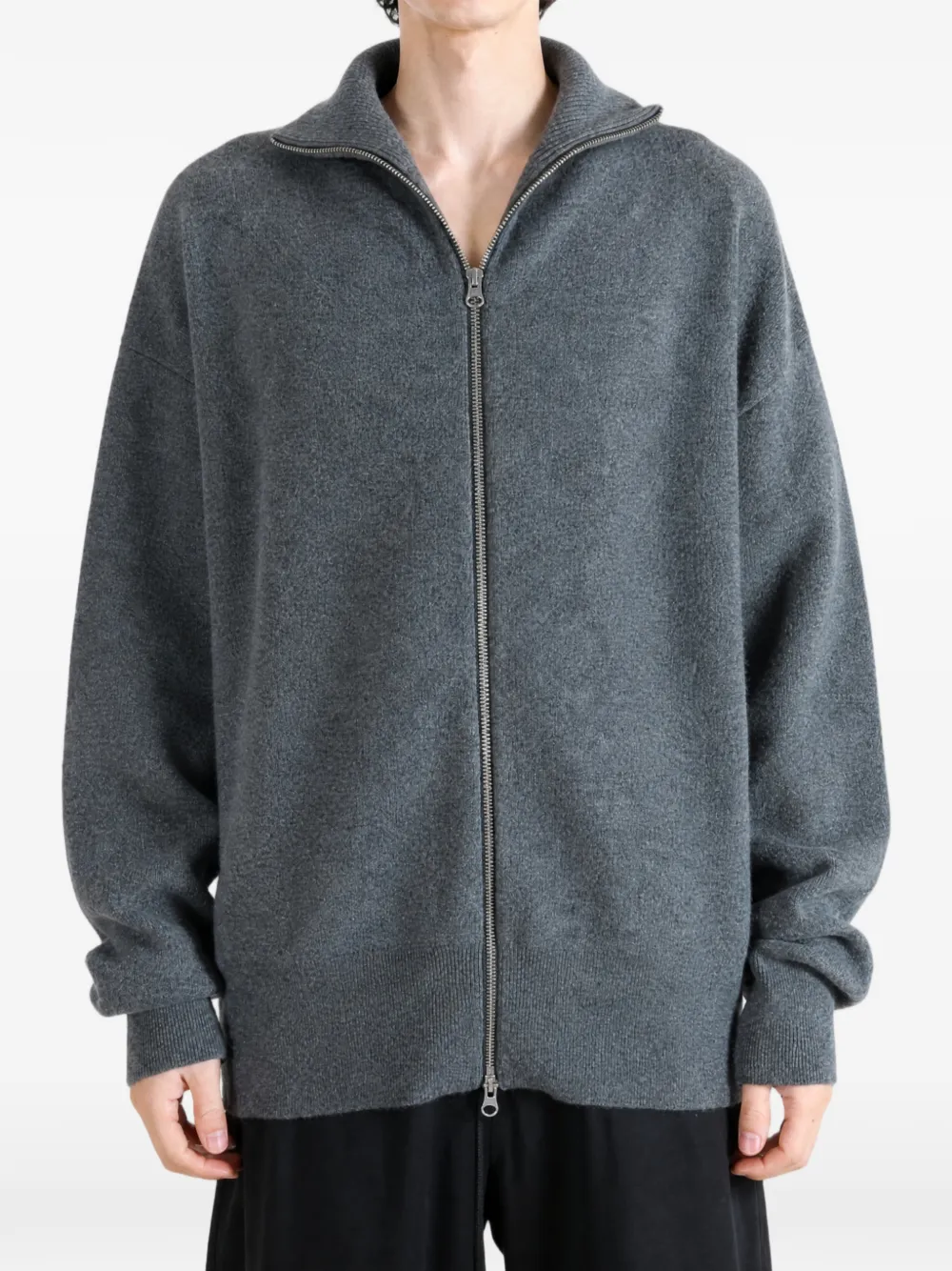 extreme cashmere N°319 kasjmier vest met rits Grijs