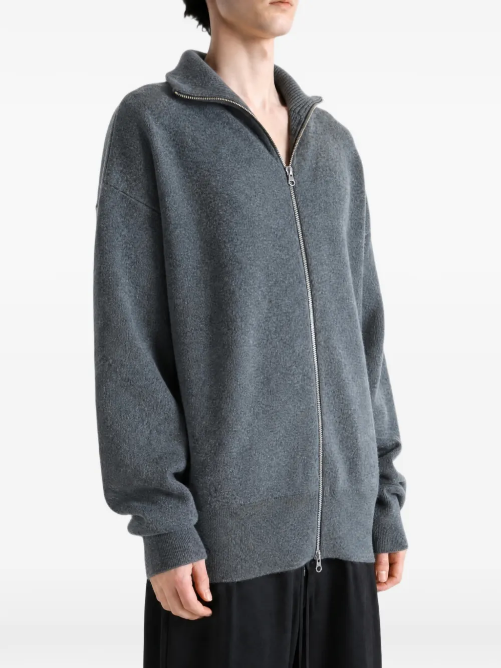 extreme cashmere N°319 kasjmier vest met rits Grijs