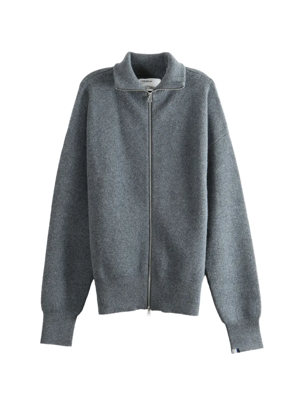 extreme cashmere N°319 Xtra Out zip-up long-sleeve cardigan - Grigio