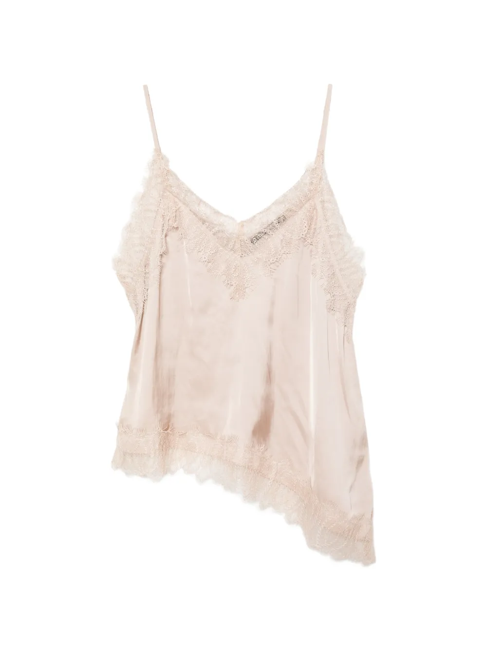 Luisa Cerano lace-trim asymmetric blouse