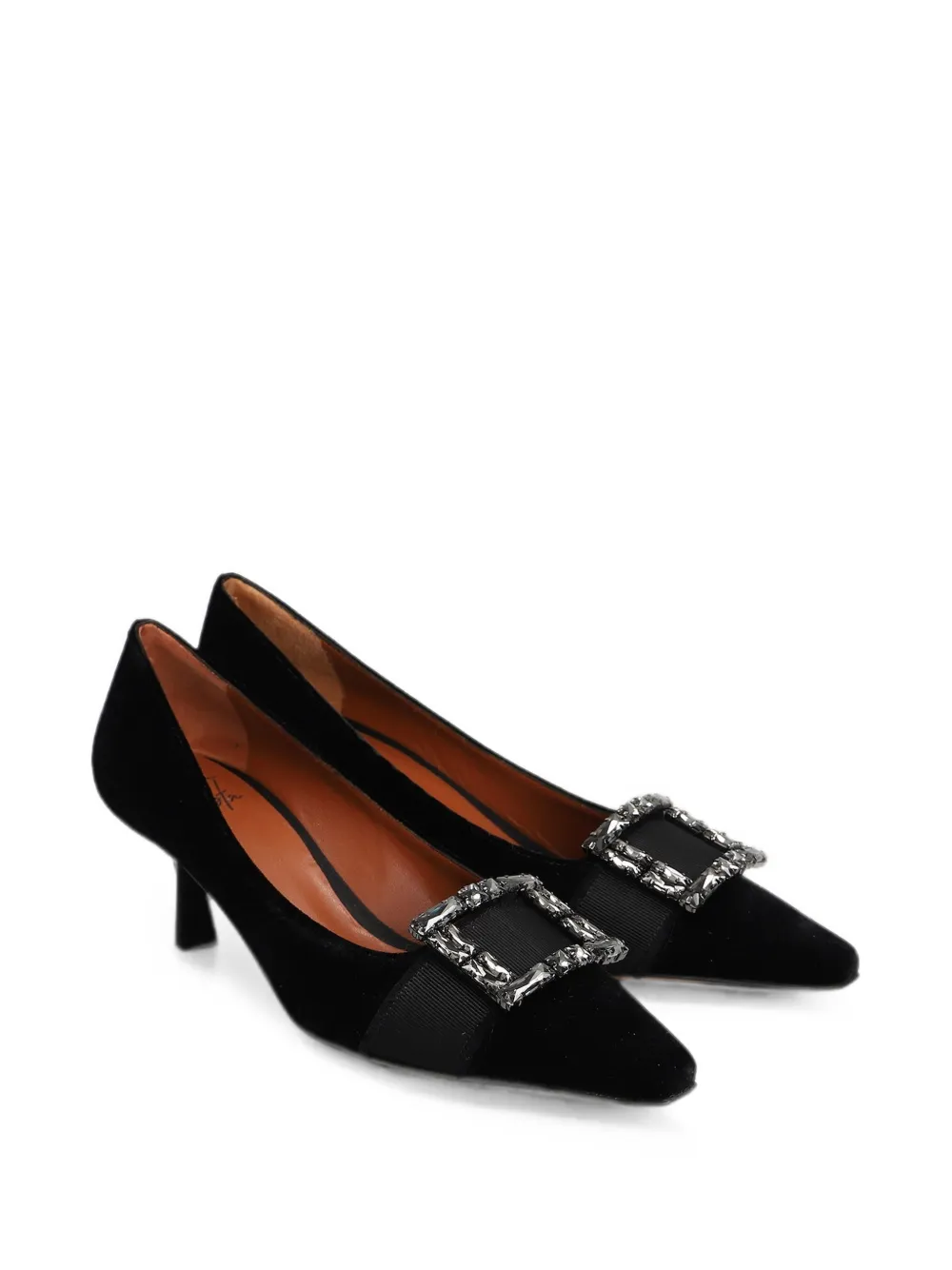 Roberto Festa Amarit pumps met kristallen gesp Zwart