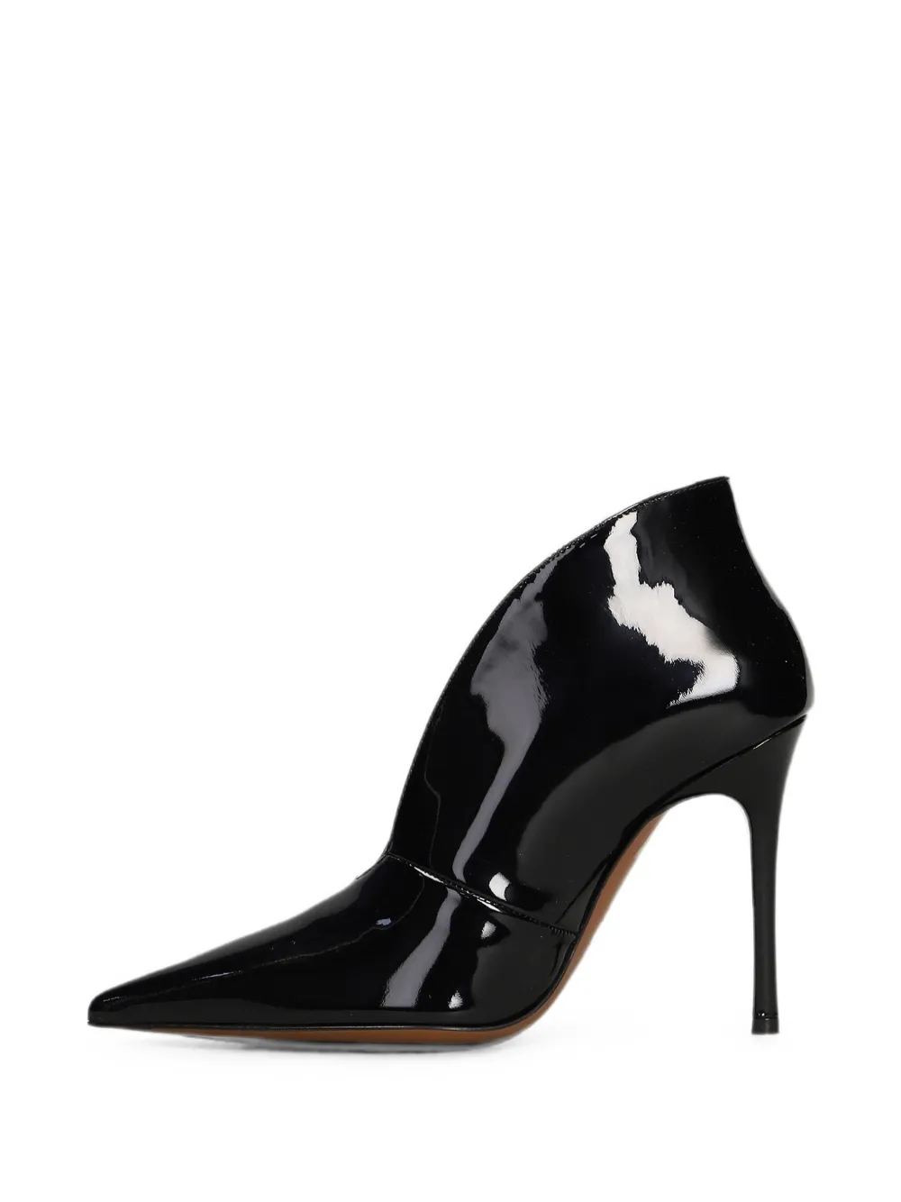 Roberto Festa Adele patent-finish ankle boots Zwart