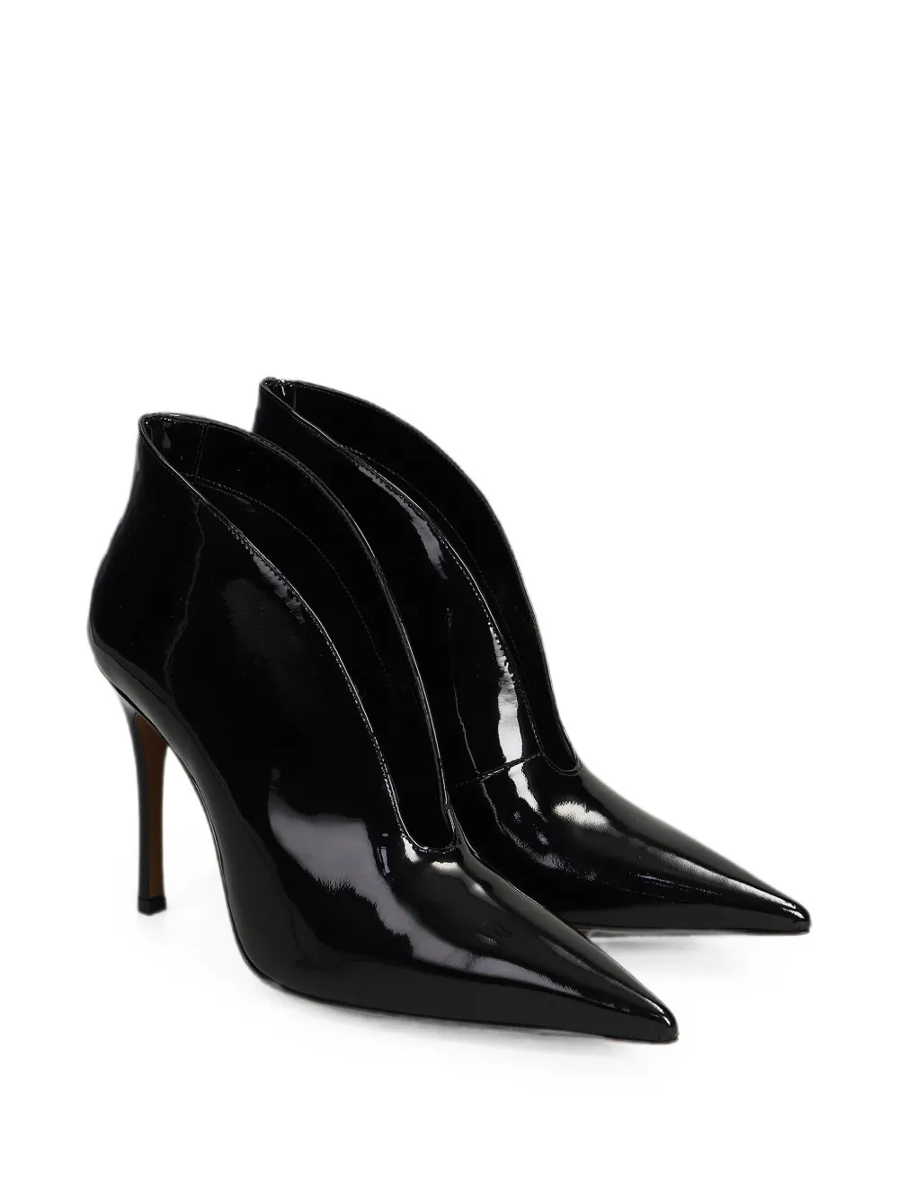 Roberto Festa Adele patent-finish ankle boots Zwart