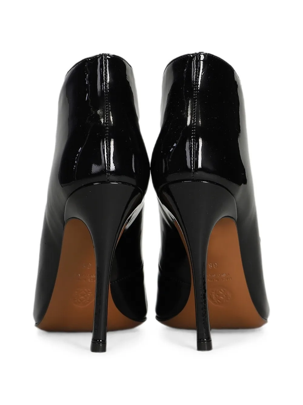 Roberto Festa Adele patent-finish ankle boots Zwart
