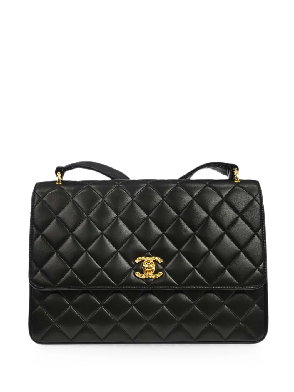CHANEL Pre-Owned 1992 large Flap Matelassé shoulder bag - Nero