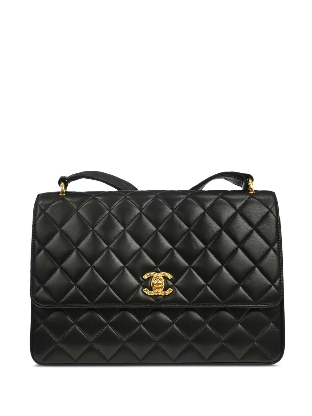 CHANEL Pre-Owned 1992 large Flap Matelassé shoulder bag - Nero