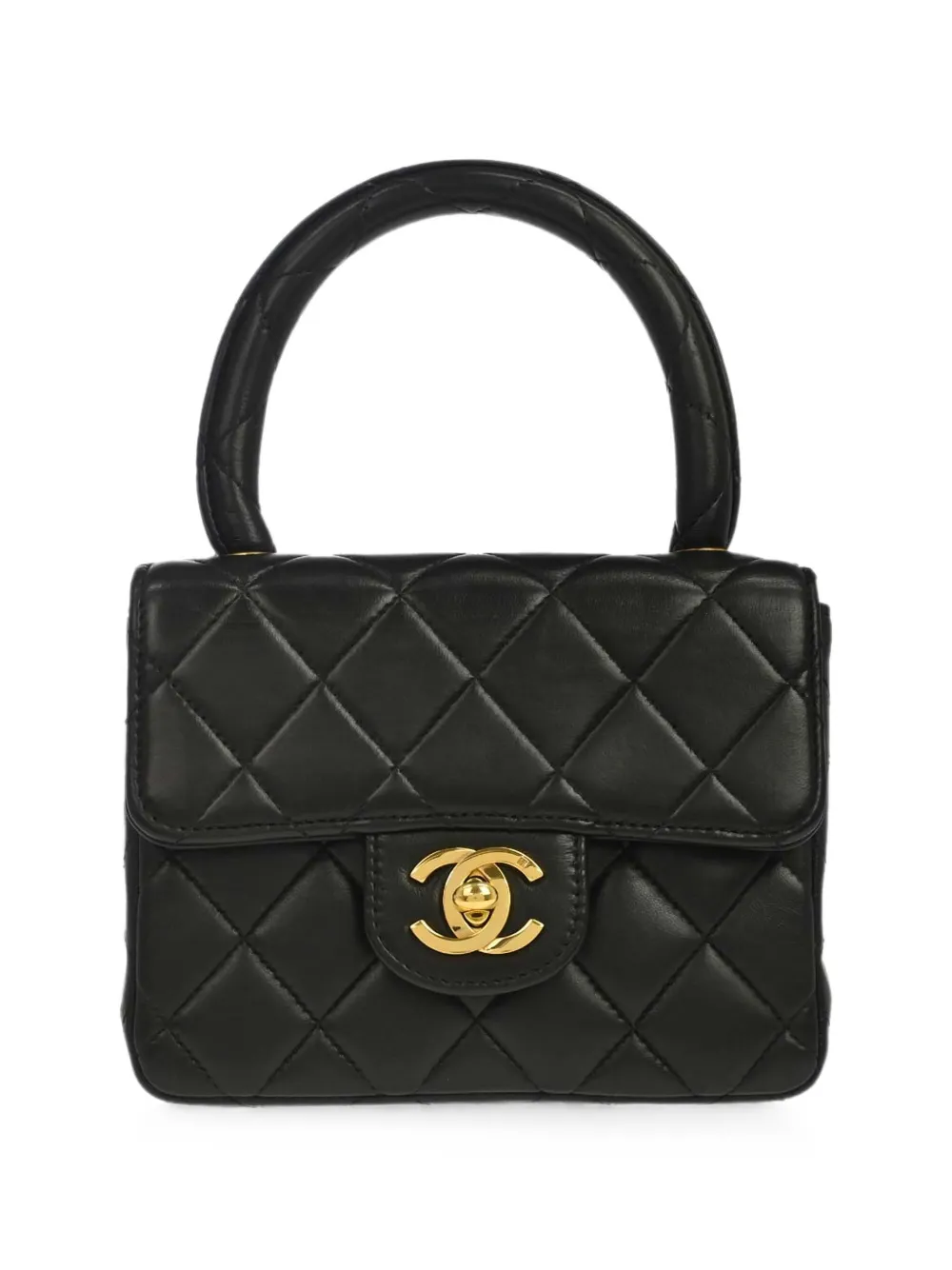 CHANEL Pre-Owned 1991-1994 quilted top-handle handbag - Nero