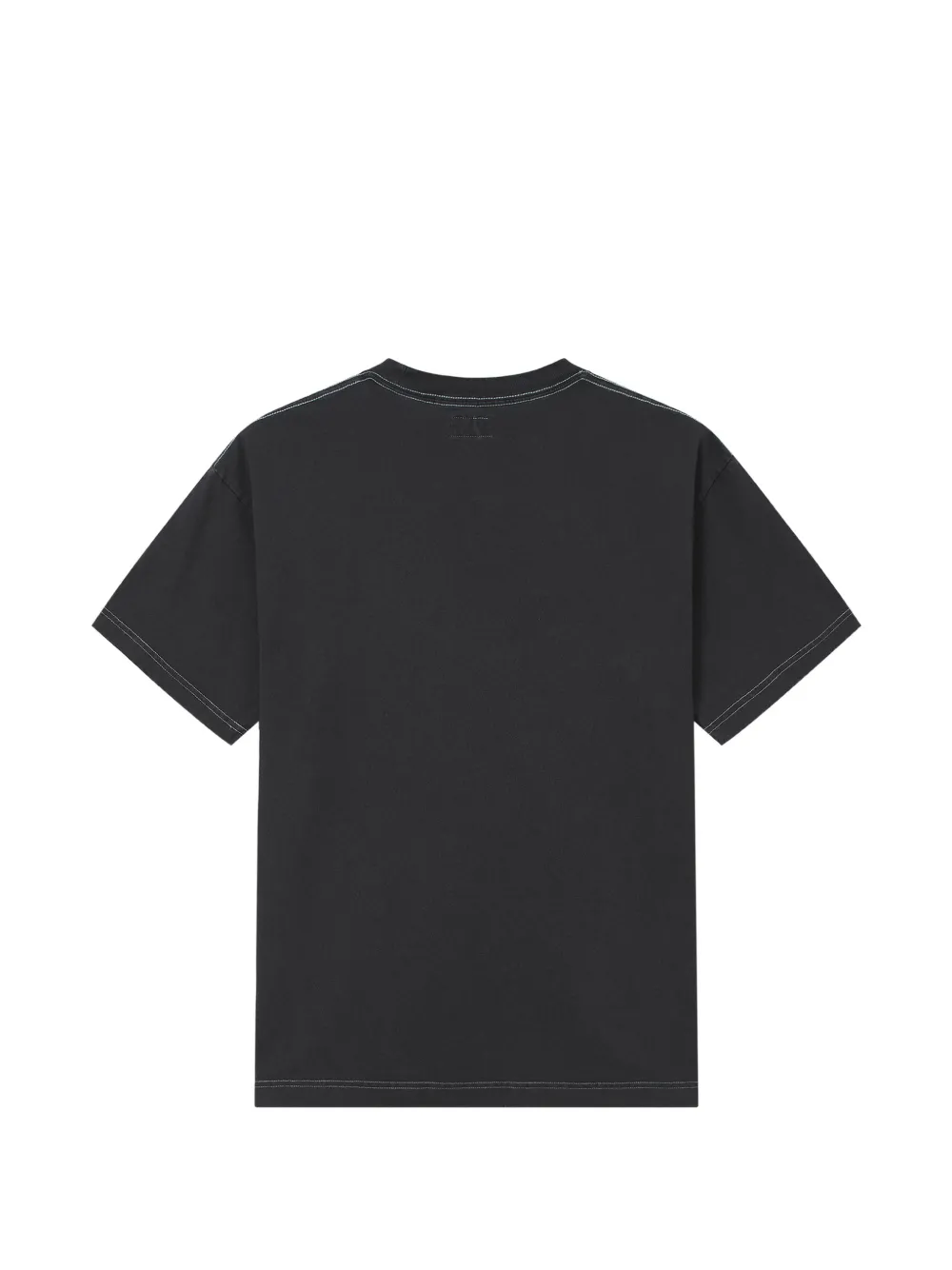 izzue T-shirt met contrasterend stiksel en zak Zwart