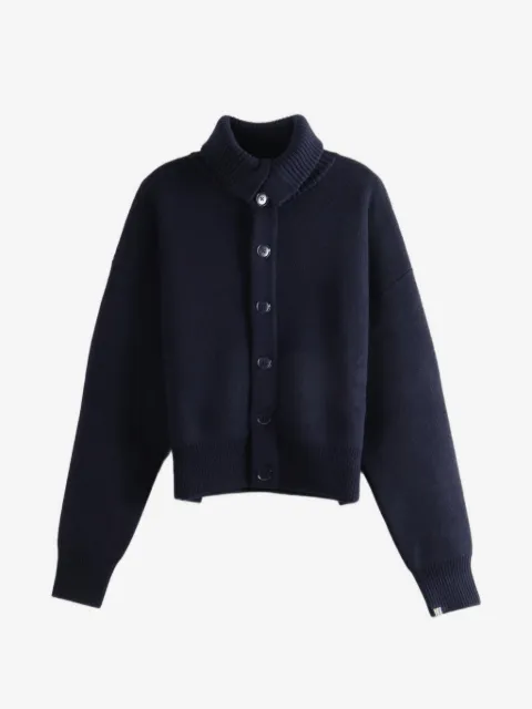 extreme cashmere N°377 Clement button-up ribbed-trim cardigan