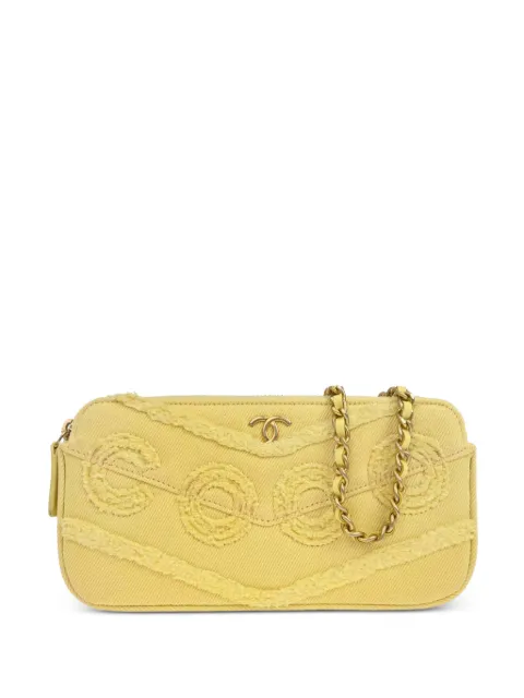 CHANEL Pre-Owned 2019 Coco Clutch aus Denim mit Fransen
