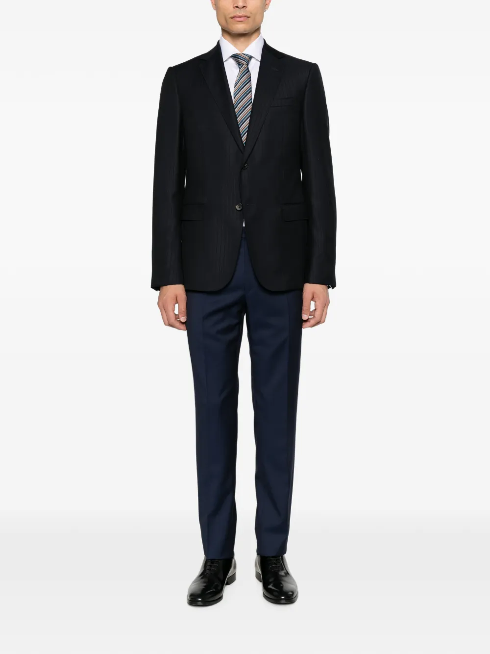 Corneliani pressed-crease tailored trousers Blauw